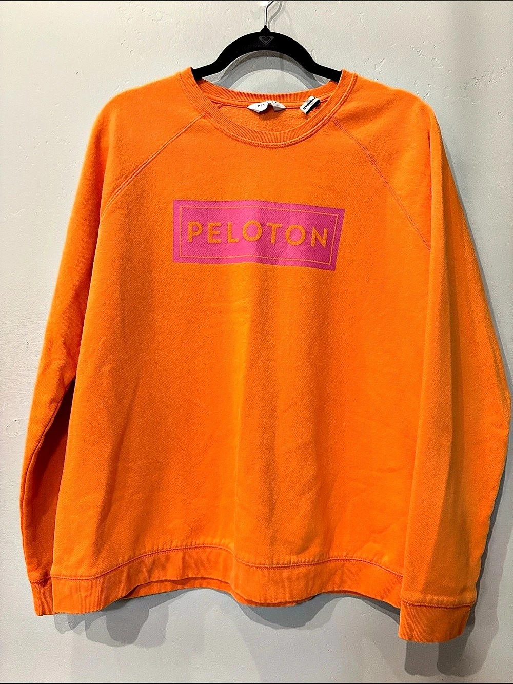 Peloton Orange Pink Logo Crewneck Sweatshirt Women’s XL